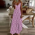 thumbnail image 1 of Cagogo Women Summer Spring Sleeveless Spaghetti Strap Beach Dresses Under $10 Plus Size Floral Swing Flowy Maxi Long Cami Dress V Neck Sexy Black Church Dress, 1 of 5