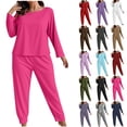 thumbnail image 1 of Outfits for Women 2 Piece Sweatsuits Plus Size Cotton Comfy Lounge Sets Long Sleeve Tops and Fashion Tracksuit, 1 of 6