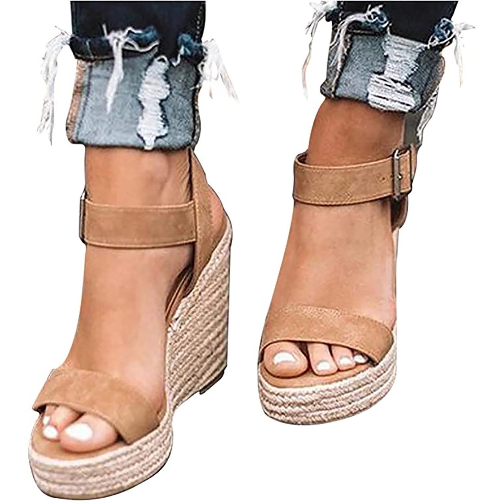 Summer Savings Clearance 2022! Tagold Sandals for Womens Dressy Summer,Sandals Womens, Wedge