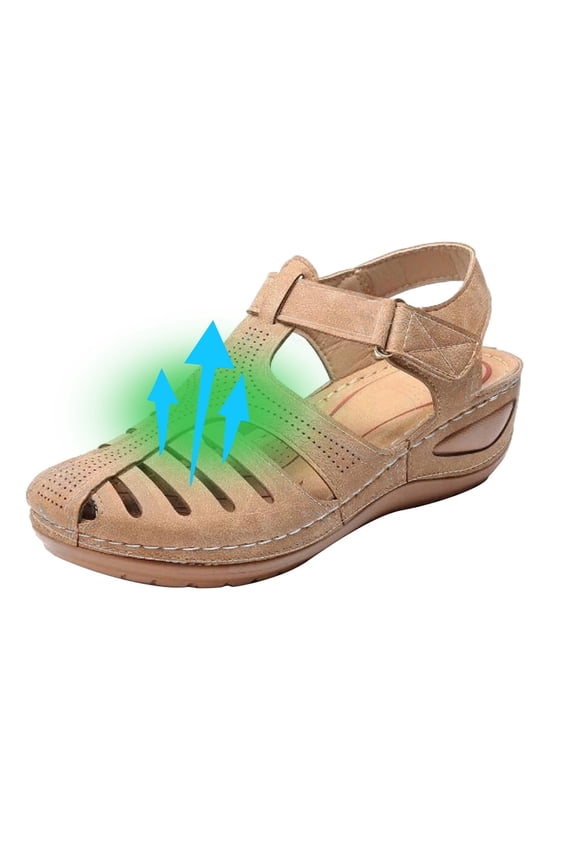 Dressy Sandals Women,Soft Leather Closed Toe Vintage Anti-Slip Sandals for High-quality For Womens New Arrival Size 10