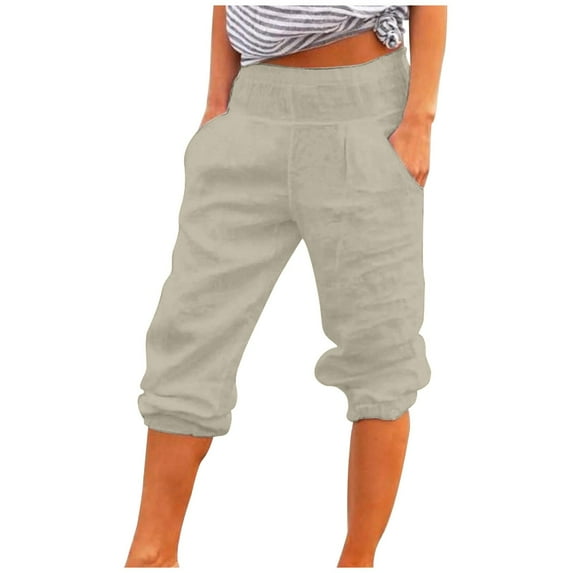 Capris for Women High Waist Stretch Ombre Tie Dye Capri Cargo Pants