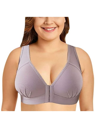 Ozmmyan Wirefree Bras for Women ,Plus Size Adjustable Shoulder Straps Lace  Bra Wirefreee Extra-Elastic Bra Active Yoga Sports Bras 42C/D-48C/D, Summer  Savings Clearance 