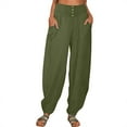 thumbnail image 1 of Summer Savings Clearance 2023! Sweatpants for Women Plus Size High Waist Stretch Solid Color with Pockets 7/8 Pants S-3XL, 1 of 5