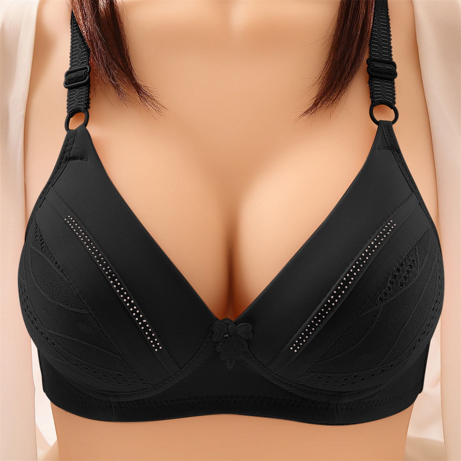 Summer Savings Deals 2023! TAGOLD Plus Size Bras for Womens,Women's Plus  Size Bra,Casual Sexy Lace Front Button Shaping Cup Shoulder Strap Underwire Bra  Plus Size Extra-Elastic Wirefree 