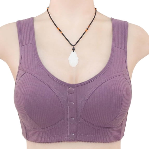 Summer Savings Clearance 2023! TAGOLD Plus Size Bra for Womens,Woman's Embroidered Glossy Comfortable Breathable Bra Underwear No Rims
