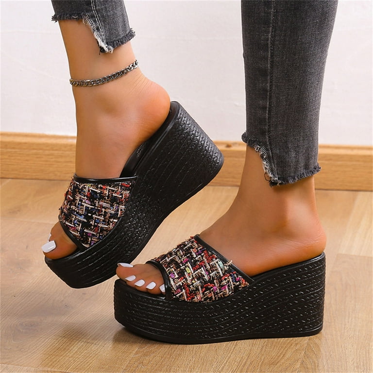 Wide women's shop slippers