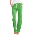 thumbnail image 1 of Summer Savings Clearance 2023! TAGOLD Womens Summer Pants, Women's Casual Wide Leg Pants Solid Elastic Waist Loose Long Pants With Pocket, 1 of 4
