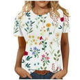 thumbnail image 1 of Summer Savings Clearance 2023! TAGOLD Womens Summer Tops,Fashion Women's Summer Round-Neck Short Sleeve Print Casual T-shirt Blouse, 1 of 5