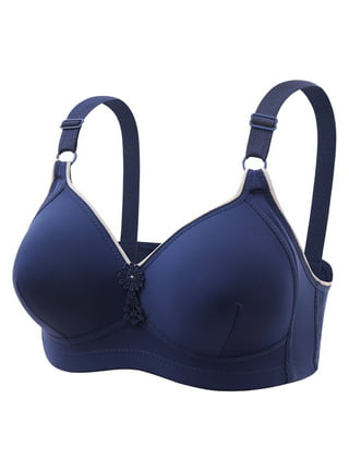 loopsun Summer Savings Clearance 2023! for Womens Plus Size Bra,Woman's  Embroidered Glossy Comfortable Breathable Bra Underwear No Rims 