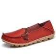 thumbnail image 1 of Summer Savings Clearance! 2023 TUOBARR Flats Shoes for Womens,Round Head Casual Flat Shoes Loafers Soft Bottom Casual Single Peas Shoes Red, 1 of 4