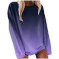 thumbnail image 1 of pbnbp Fall Sweater for Women 2023 Fashion Ombre Tie Dye Long Sleeve Pullover Casual Loose Fit Ribbed Crewneck Sweatshirts, 1 of 4