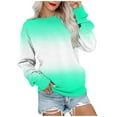 thumbnail image 1 of pbnbp Fall Sweater for Women 2023 Trendy Ombre Tie Dye Long Sleeve Pullover Casual Loose Fit Color Thin Crewneck Sweatshirts, 1 of 4