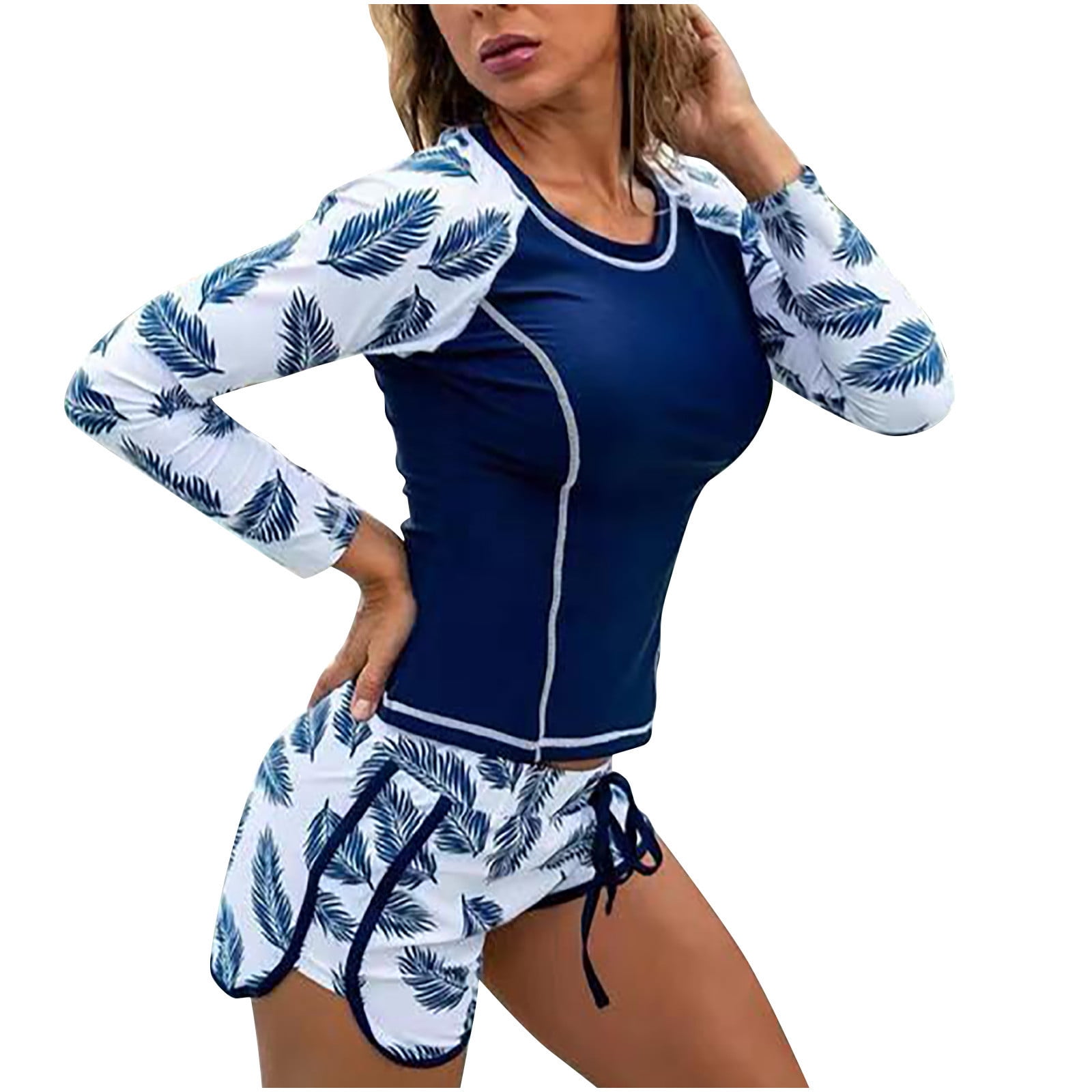 Summer Savings Clearance 2024! AKAFMK Women Rashes Guard Long Sleeve