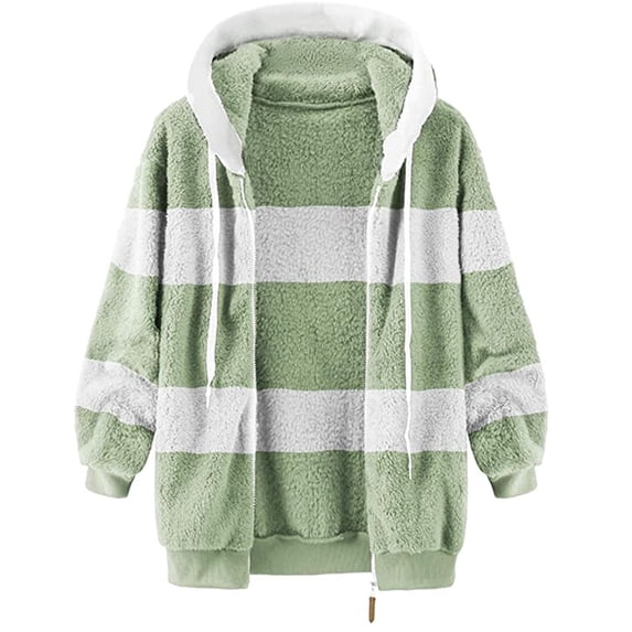 Summer Savings Clearance 2024! Casual Jackets for Women Winter Coats for Women Plus Size Fleece Jacket Fuzzy Button Up Overcoat Color Block Patchwork Outerwear Pocket Coat Abrigos de Mujer