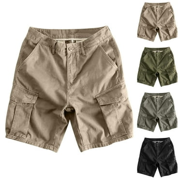Summer Savings Clearance 2024! Itsun Men Cargo Shorts,Men's Casual Solid Color Fashion Pockets Loose And Comfortable Work Short Pants Green XL