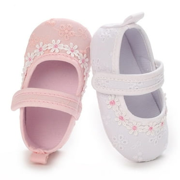 Summer Savings Clearance 2024! Itsun Toddler Girl Shoes,Flats for Toddler Baby Girls Glittery Dress Princess Shoes White 6-9 Months