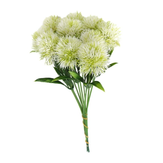 Washranp 10Pcs Artificial Dandelion Flowers,Faux Silk Flower Plants Bouquet for Home Wedding Decor