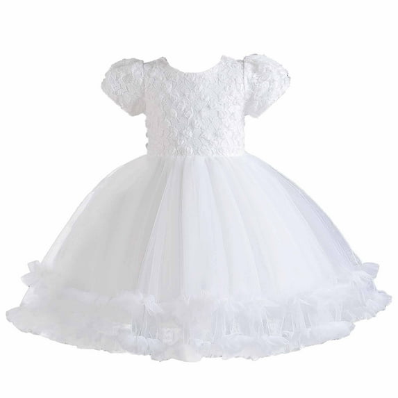 Summer Savings Clearance 2024! TAGOLD Girls Party Dress, Children Baby Girls Middle-aged Children's Sleeveless Embroidery Mesh Dress Gauze Dress Princess Dress