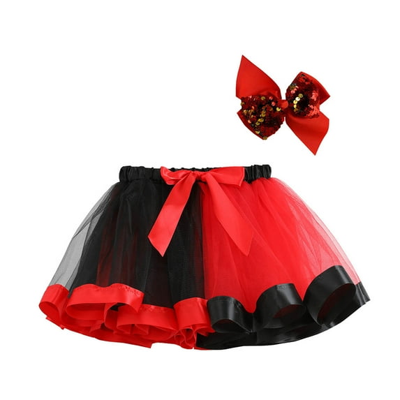 TAGOLD Girls Party Dress, Toddler Baby Girls Cute Net Yarn Princess Skirt Multi-color Skirt Bow Hairpin Suit