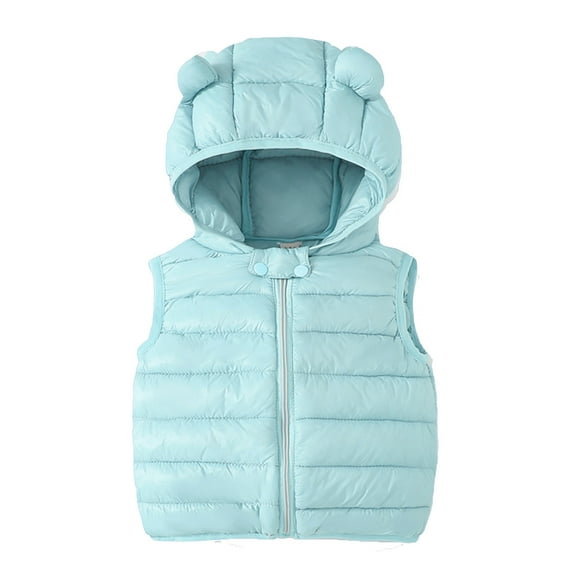TAGOLD Kids Coats, Toddler Kids Baby Boys Girls Fashion Cute Solid Color Windproof Padded Clothes Jacket Hooded Coat