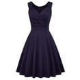 thumbnail image 1 of Summer Savings Clearance 2024! TAGOLD Womens Dress,Women's Summer Casual Elegant Pleated Dress V-Neck Sleeveless Dress, 1 of 5
