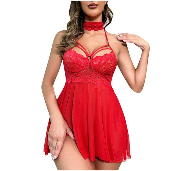 Summer Savings Clearance 2024! TAGOLD Womens Lingerie Bra, Women's Underwear Strap Backless Perspective Front Open Sexy Sleepwear