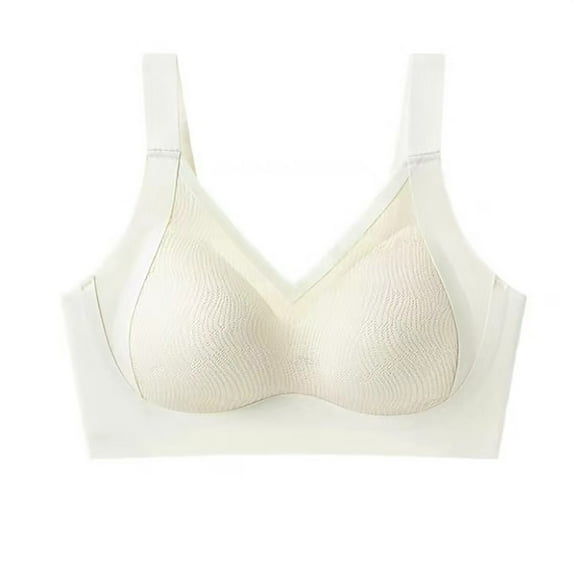 Summer Savings Clearance 2024! TAGOLD Womens Plus Size Bra,Casual Sexy Front Button Shaping Cup Shoulder Strap Underwire Bra Plus Size Extra-Elastic Wirefree