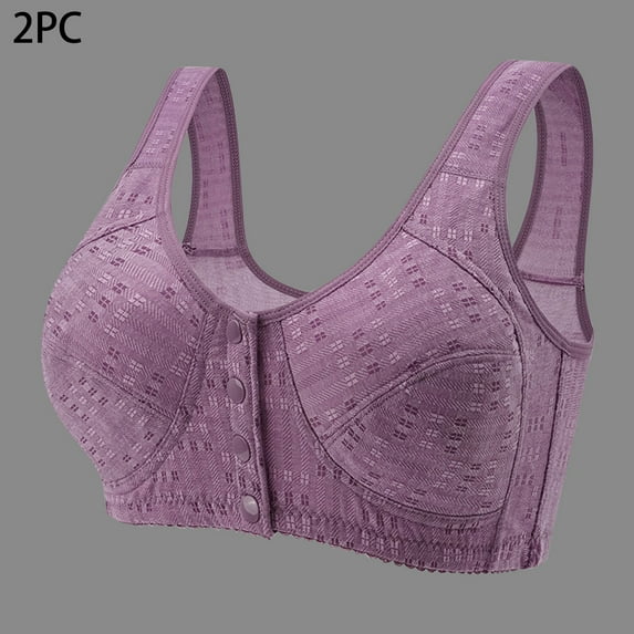 Summer Savings Clearance 2024! TAGOLD Womens Plus Size Bra,Women Sexy Lingerie Cotton Comfortable U-shaped Back Without Steel Rings Three-Dimensional Cup Underwear Bra