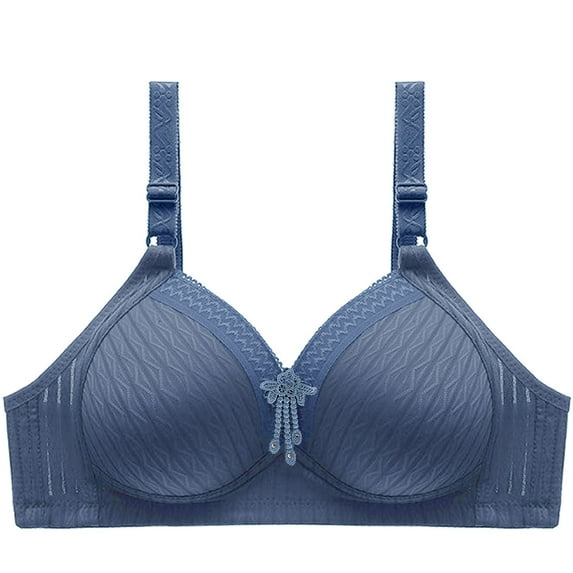 Summer Savings Clearance 2024! TAGOLD Womens Plus Size Wireless Bras,Woman's Solid Color Fashion Bowknot Comfortable Hollow Out Bra Underwear No Rims