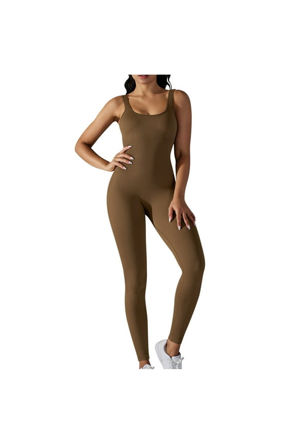 Womens Summer Jumpsuit,Women's Summer Leisure Tight Breathable Comfortable Exercise Solid Color Yoga Jumpsuit Pants