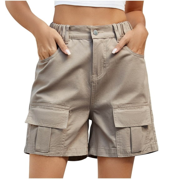 TAGOLD Womens Summer Pants,Fashion Women's Spring/Summer Pocket Buckle Mid Waist Tight Capris