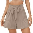thumbnail image 1 of Summer Savings Clearance 2024! TAGOLD Womens Summer Pants,Women's Summer High-waisted Casual Shorts Casual Wide-leg Shorts, 1 of 5