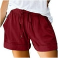 thumbnail image 1 of TAGOLD Womens Summer Pants,Womens Plus Size Comfy Drawstring Casual Elastic Waist Pocket Loose Shorts Pants, 1 of 5