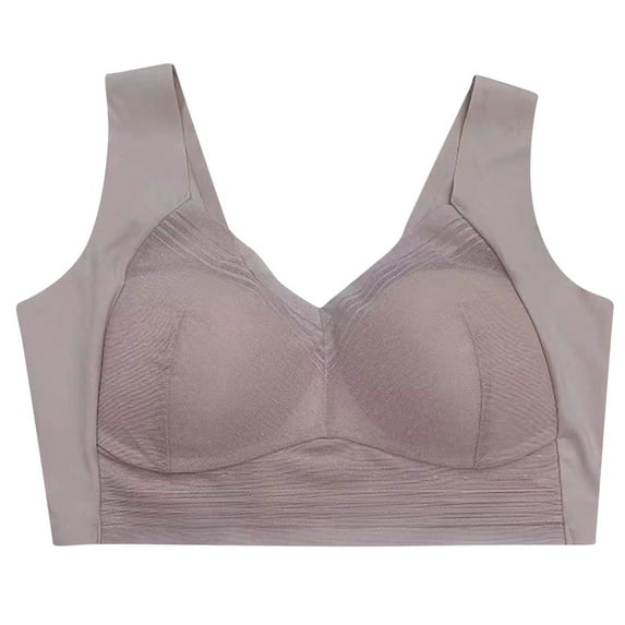 Summer Savings Clearance 2024! TAGOLD Womens Summer Plus Size Bra,Women's Underwear Without Steel Rings No Creases Beautiful Bra Iarge Chest Bra