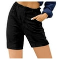thumbnail image 1 of Summer Savings Clearance 2024! TAGOLD Womens Summer Summer Shorts Pants,Women Casual Solid High Waist Loose Pocket Straight Buttons Shorts Pants, 1 of 4