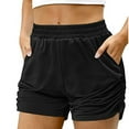 thumbnail image 1 of TAGOLD Womens Summer Summer Shorts Pants,Women Solid Pocket Shorts Casual Wear Work Out Shorts Pants, 1 of 5