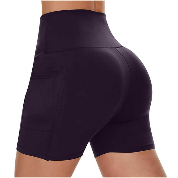 Summer Savings Clearance 2024! TAGOLD Womens Summer Summer Shorts Pants,Women's Sport Leggings High Waisted Yoga Workout Exercise For Casual Pocket Summer