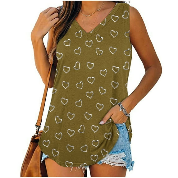 Summer Savings Clearance 2023! TAGOLD Womens Tops,Women Casual Sleeveless Crewneck Solid Blouse Pullover Tank Tops Shirt Purple 12
