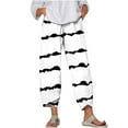 thumbnail image 1 of Summer Savings Clearance 2024! TAGOLD Womens,Women Summer Trousers,Women's Fashion Summer Casual Loose Pocket Straight Printing Trousers Pants White, 1 of 5