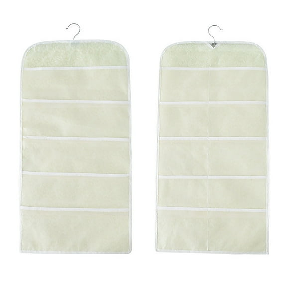 TUOBARR 5 10 Non-woven Double-sided Storage Bag Washable Wardrobe Multi-pocket Bra Hanging Bag Door Rear Storage Bag