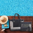 thumbnail image 1 of TUOBARR Beach Bags, Sandproof, Mesh Beach Bag For Swim Pool Bag Beach Tote Bag,Toy Tote Bag,Grocery Storage Net Bag, 1 of 5