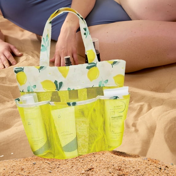 TUOBARR Beach Bags, Sandproof, Mesh Beach Bag For Swim Pool Bag Beach Tote Bag,Toy Tote Bag,Grocery Storage Net Bag