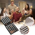 thumbnail image 1 of TUOBARR Chopsticks 5 Pair Metal Reusable Korean Chinese Stainless Steel Chop Sticks, 1 of 5
