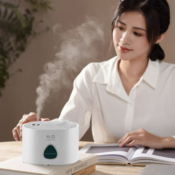 TUOBARR Cool Mist Humidifiers For Babies, 460ML Quiet And Small Humidifier For Bedroom Nightstand, Mountain View, Space Saving, Auto Shut Off With LED