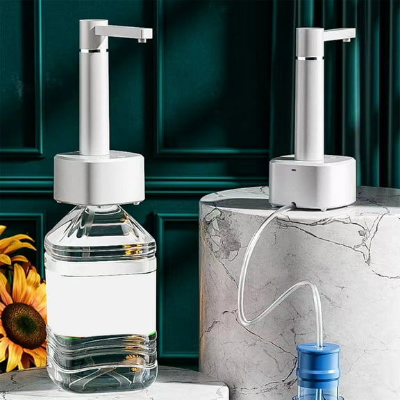 TUOBARR Desktop Water Bottle Dispenser, Portable Electric Water Bottle Pump For 5 Gallon & Universal Bottles, USB Charging Automatic Drinking Water