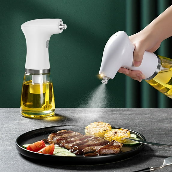 TUOBARR Electric Oil Sprayer For Cooking, Olive Oil Dispenser Bottle For Kitchen, Oil Spritzer Glass Spray Bottles For BBQ Fryer
