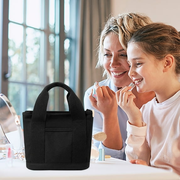 TUOBARR Fashion Canvas Bag Tote Bag Storage Bag Multi-Pocket Handbag Handle Bag Large Capacity Multi-pocket Handbag