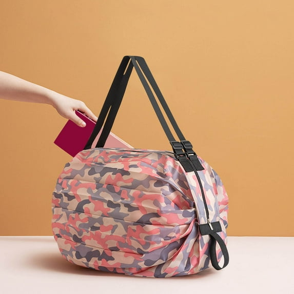 TUOBARR Foldable Shopping Bag Outdoor Travel Storage Bags Large-capacity Portable Beach Bag Supermarket Grocery Bag