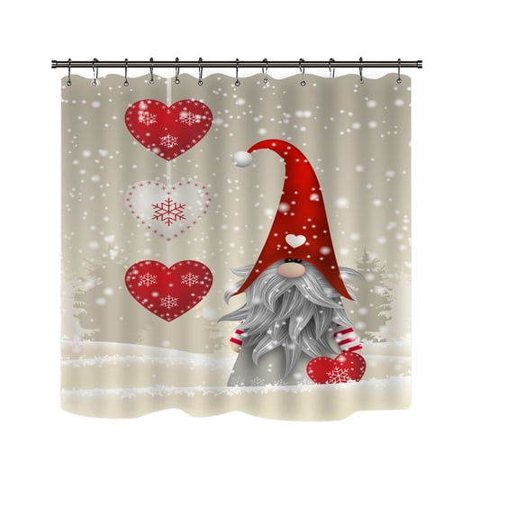 TUOBARR Happy Valentine's Day Shower Curtain, Fabric Bath Curtain