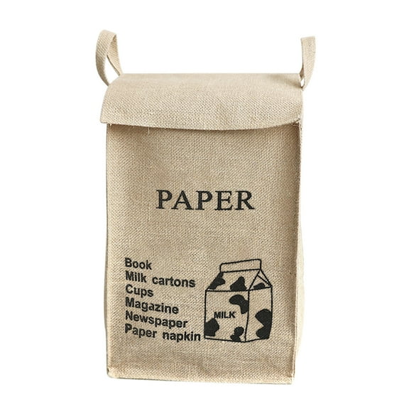 TUOBARR Large Capacity Natural Jute Storage Box Fabric Dirty Clothes Basket Sundries Classification Storage Bag